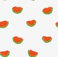 hand drawn cartoon cute watermelon seamless pattern