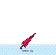 Umbrella icon Water protection sign N24