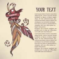 Boho chic hand drawn background N2