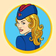 Sexy air hostess illustration