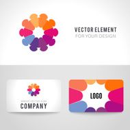 Abstract bright colorful communication logotype Vector