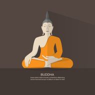 Flat Design Buddha Vector