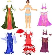 Girl with different dresses N2