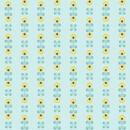 Seamless floral pattern geometric flowers