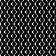 monochrome hexagonal flower pattern N2