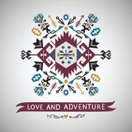 Vectordecorative element on native ethnic style