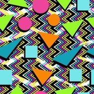 Retro 80s seamless pattern background N9