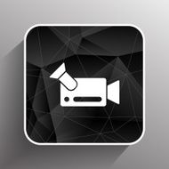 icon video camera isolated footage square camcorder N9