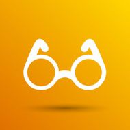 Vector Round Glasses Icon Symbol vision specs decoration N9