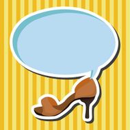 High-heeled shoes style theme elements vector eps N16