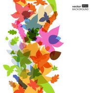 Colorful autumn leaves seamless background Vector illustration