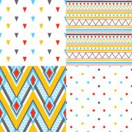 set of tribal patterns