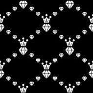 Seamless pattern with diamonds and crown N2