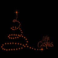 Merry Christmas tree greeting card N7