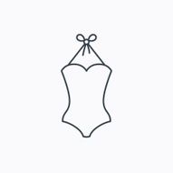 Swimsuit icon Women swimwear sign N12