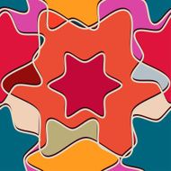Colorful abstract seamless background stars Vector illustration
