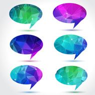 Set of abstract speech balloons or talk bubbles