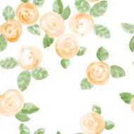 hand drawn watercolor flowers seamless pattern