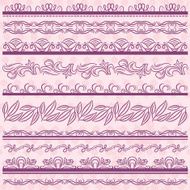 Set of Lace Paper with flower over pink backround