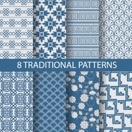 blue chinese patterns