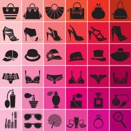 Fashion accessories icons