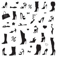 Collection of womens shoes