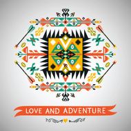 Vectorl decorative element on native ethnic style