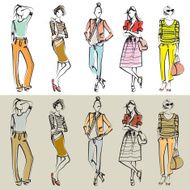 Rough fashion sketch N4