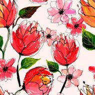 Seamless Floral Pattern N631