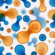 Molecules seamless background Science and microbiology concept