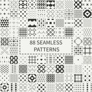 Mega set of 88 geometric universal different seamless decorative patterns
