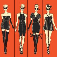 Ladies in little black dresses