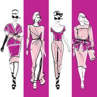 Four ladies in pink