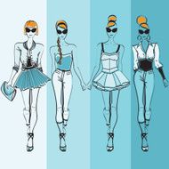 Four women in denim