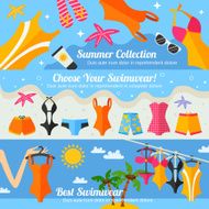 Swimwear Flat Banner Set N2