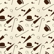 Retro gentleman elements seamless pattern N3