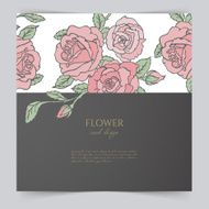 Card template with floral N3