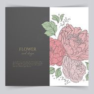 Card template with floral N4