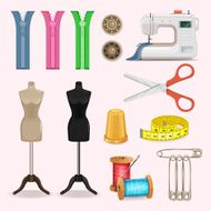 Vector sewing icon set N2