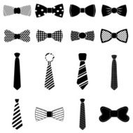 Bow tie icons set