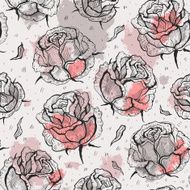 Roses Seamless vector pattern