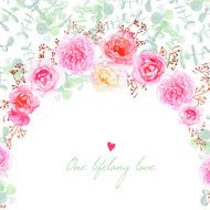 Wedding flowers vector card