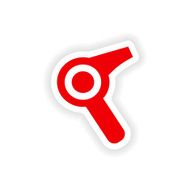 icon sticker realistic design on paper dryer N2