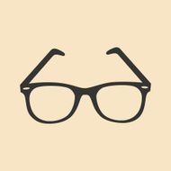 Flat in black and white mobile application glasses N4