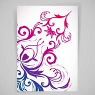 Abstract floral background with oriental flowers