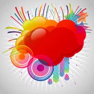 Abstract background with design elemnts Cloud for your text