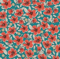 Seamless Vintage Flower Pattern N26