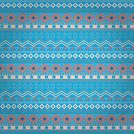 Tribal ethnic seamless stripe pattern on blue background