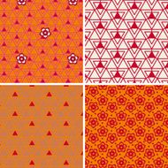 Element fire (Seamless pattern set)