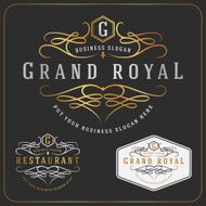 Luxurious Royal Logo Vector Re-sizable Design Template N2